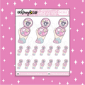 Pastel Moon Makeup Compact Doodle Sticker | Choose your Skin Tone!