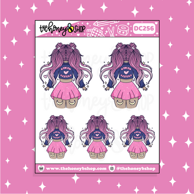 Magical Girl Power Babe Doodle Sticker | Choose your Skin Tone!