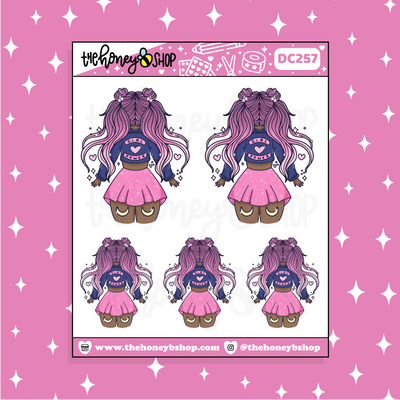Magical Girl Power Babe Doodle Sticker | Choose your Skin Tone!