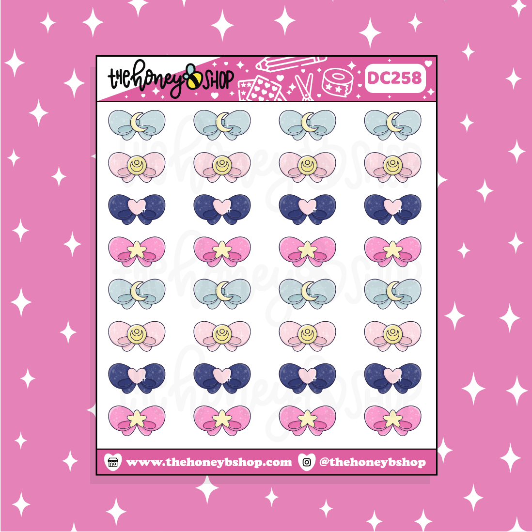 Magical Bows Doodle Sticker