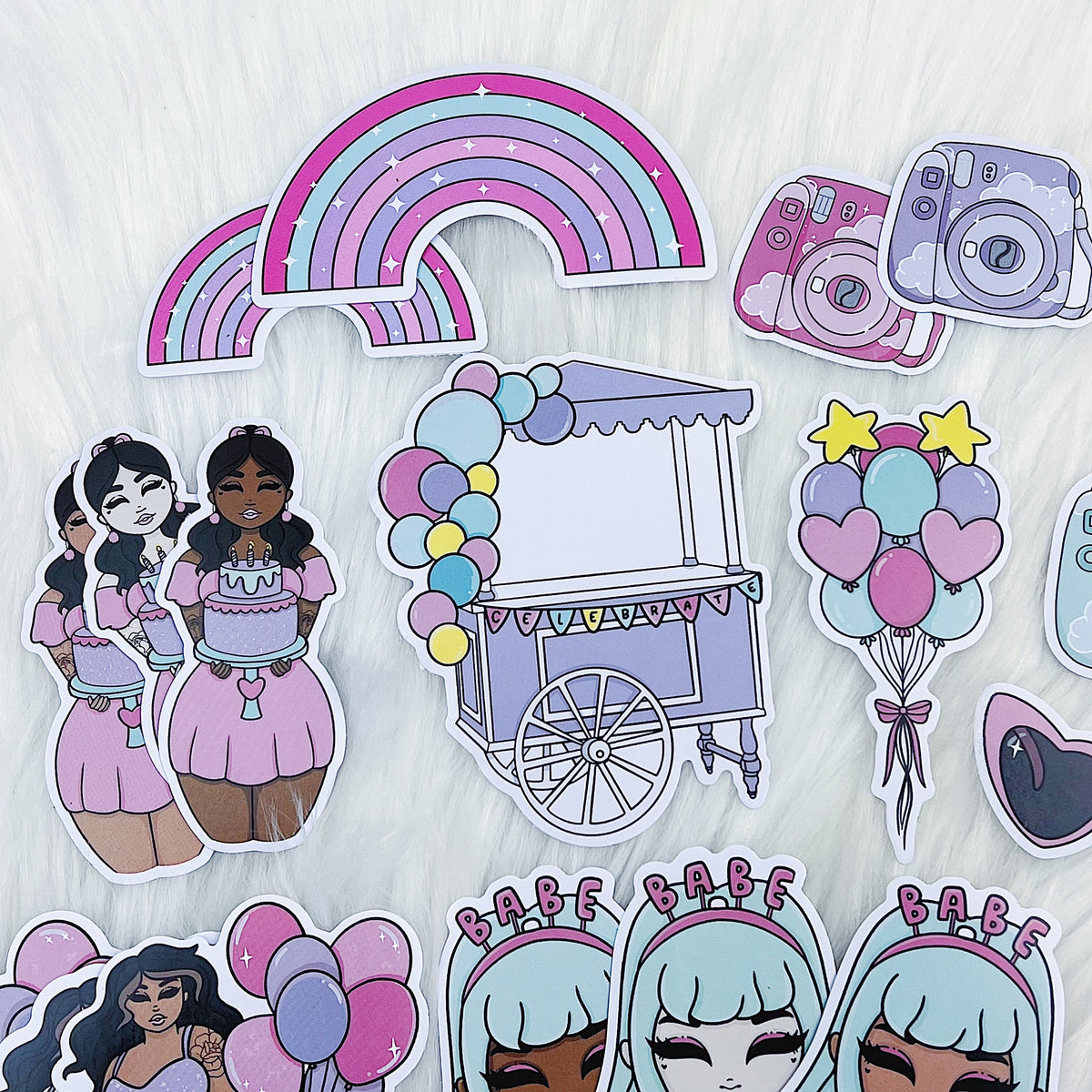 Celebration Vinyl Die Cut Pack | Holo Foiled | ALL Skin Tones Included