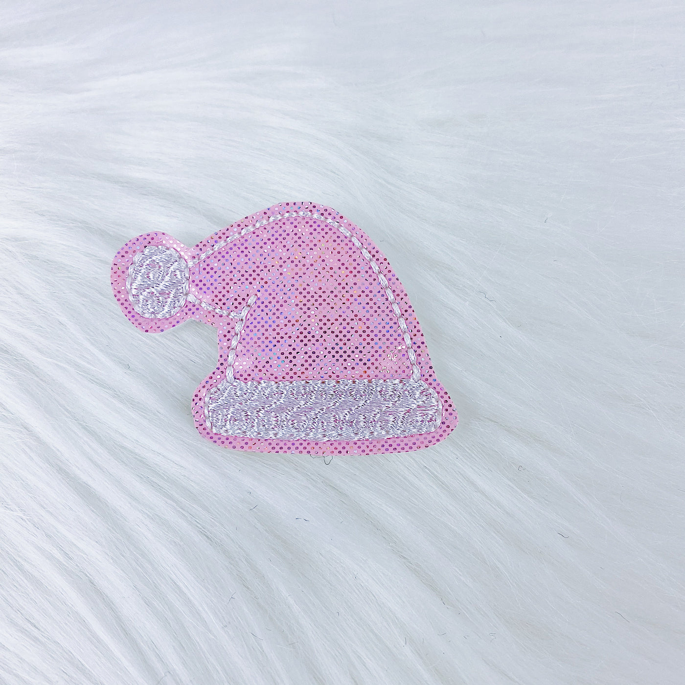 Pink Santa Hat Feltie | CHOOSE YOUR HARDWARE