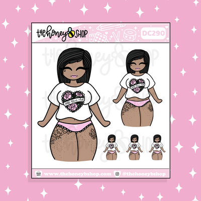 Self Love Club Babe Doodle Sticker | Choose your Skin Tone!