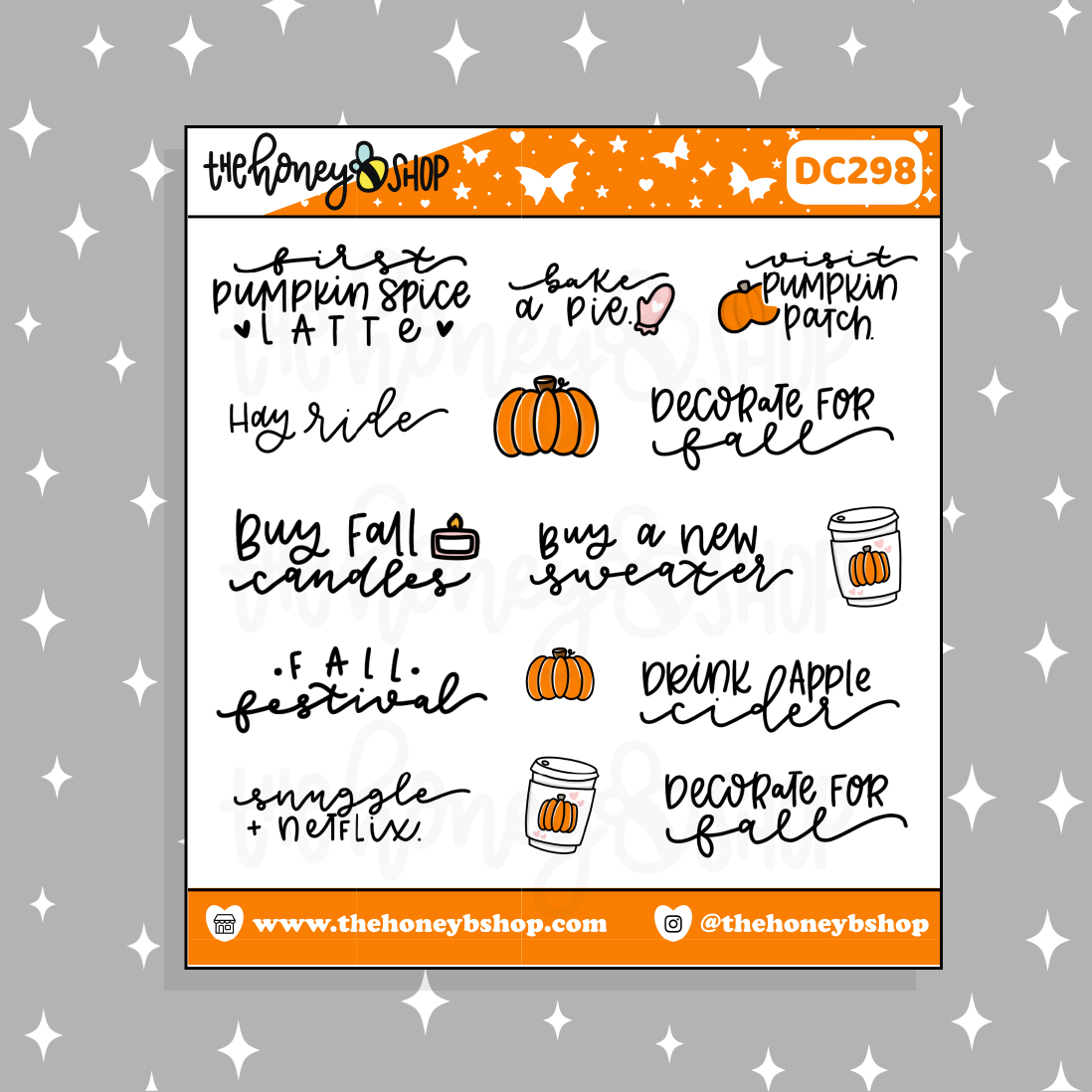 Fall Bucket List Doodle Sticker