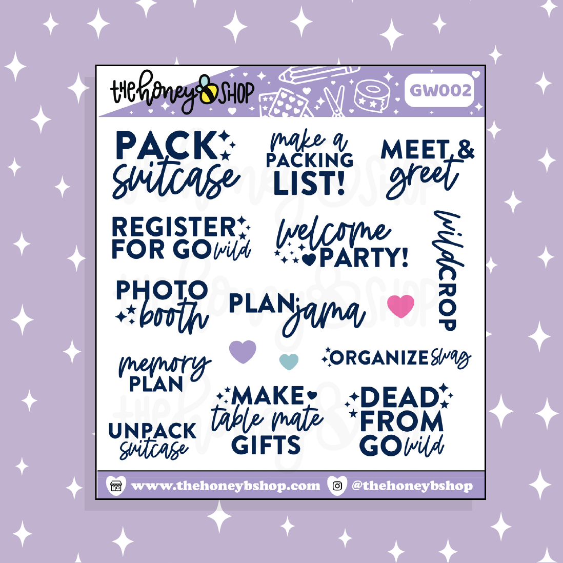Go WILD Events Doodle Sticker