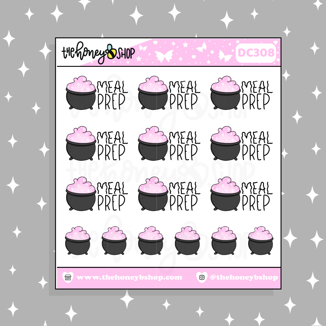 Cauldron Meal Prep Doodle Sticker