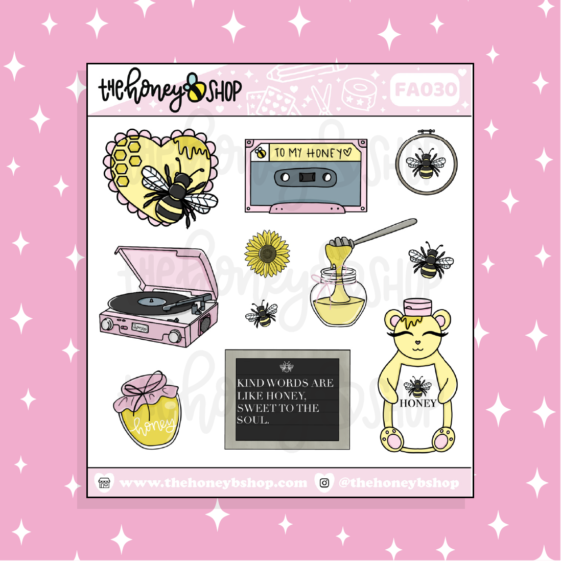 Oh, Honey Deco Doodle Sticker