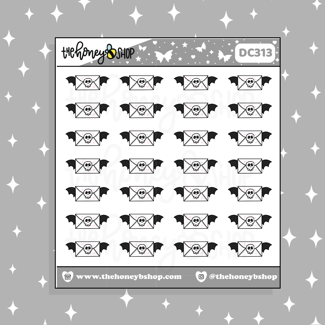 Doodle de correo espeluznante Pegatina