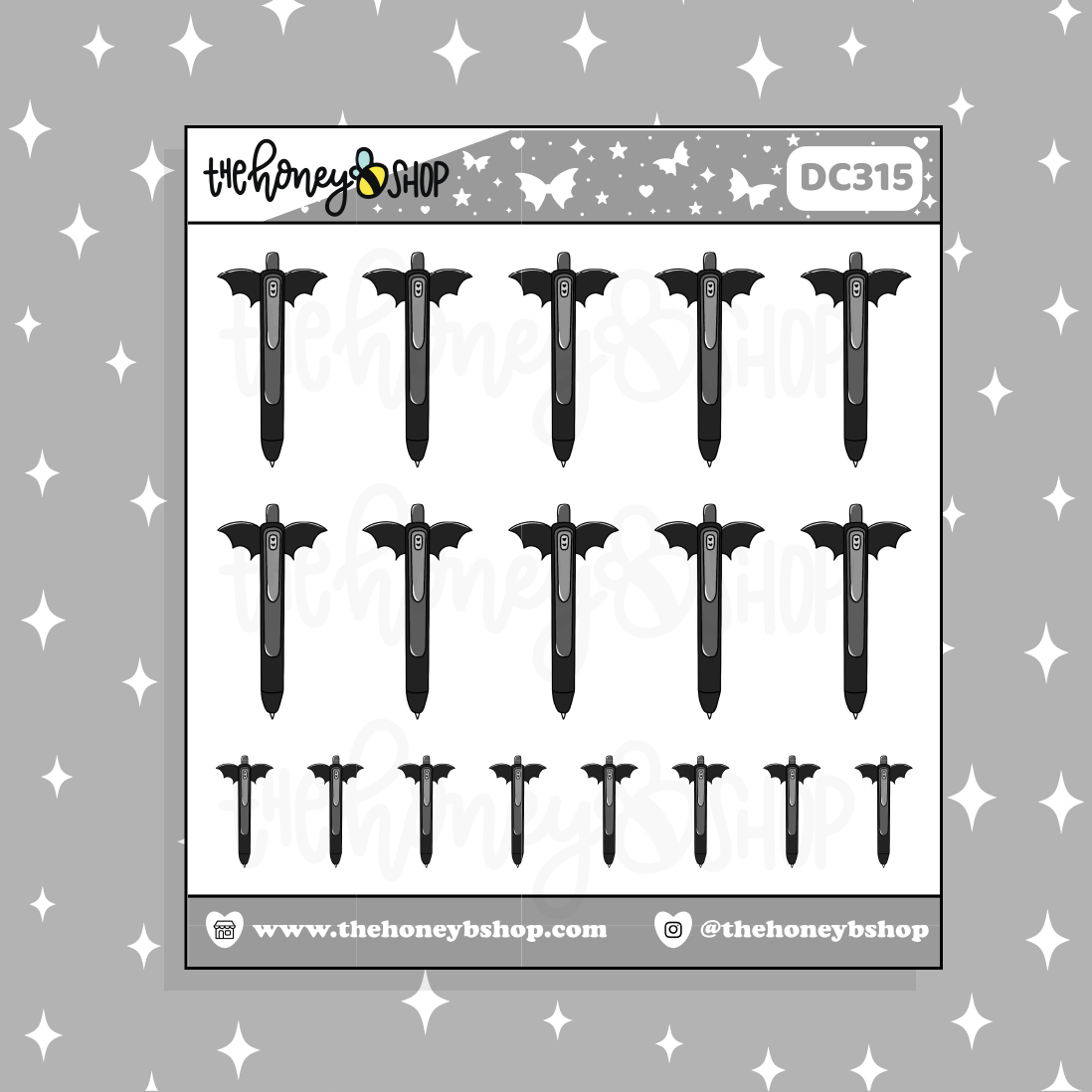 Doodle de pluma Batty Inkjoy Pegatina