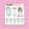 Fall in Love with Yourself Babe Doodle Sticker | Choose your Skin Tone!
