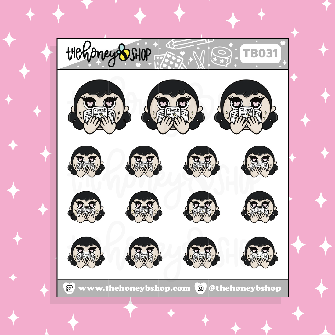 Happy Mail BabeBees Doodle Sticker | Choose Your Skin Tone!