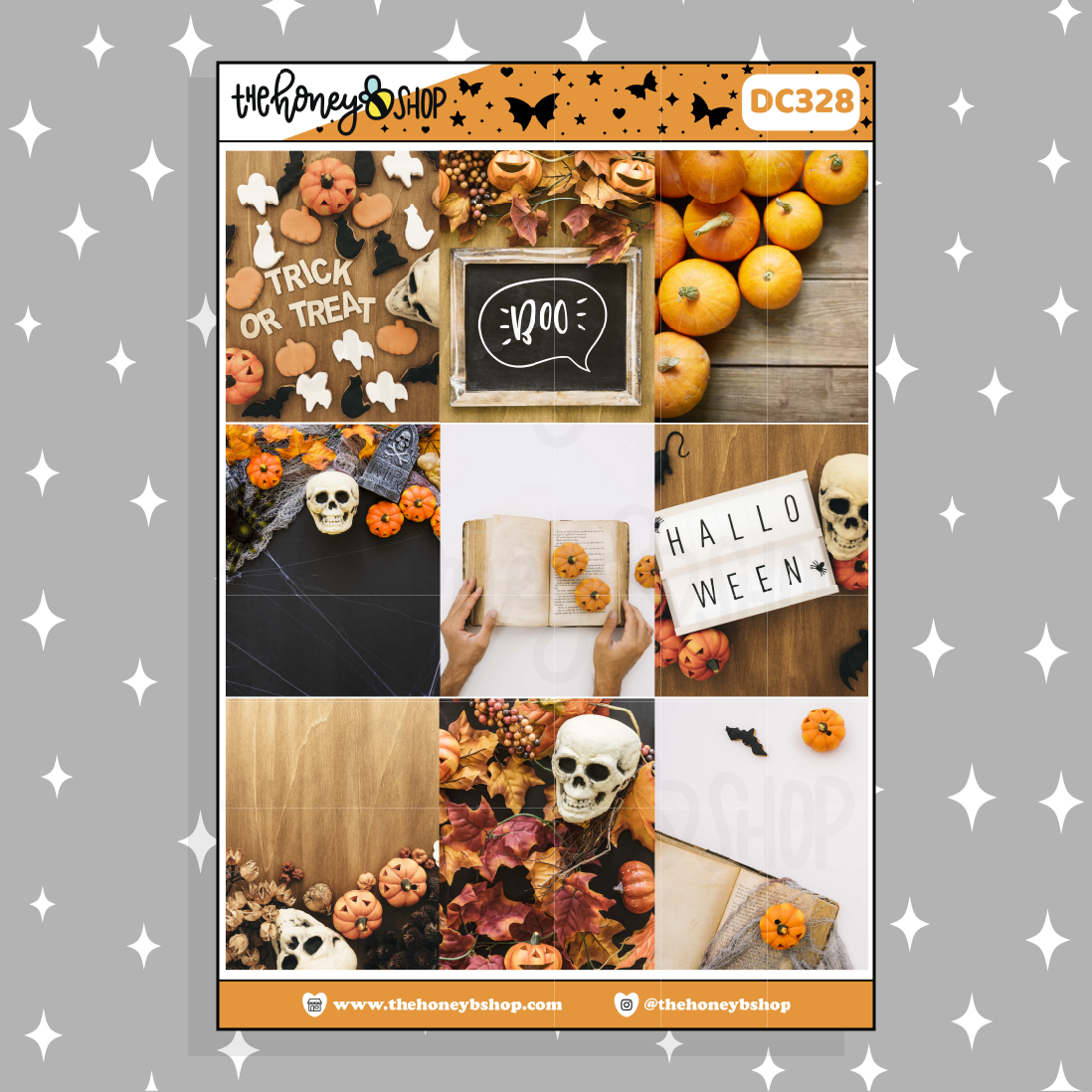 Halloween Photo Full Boxes Doodle Sticker