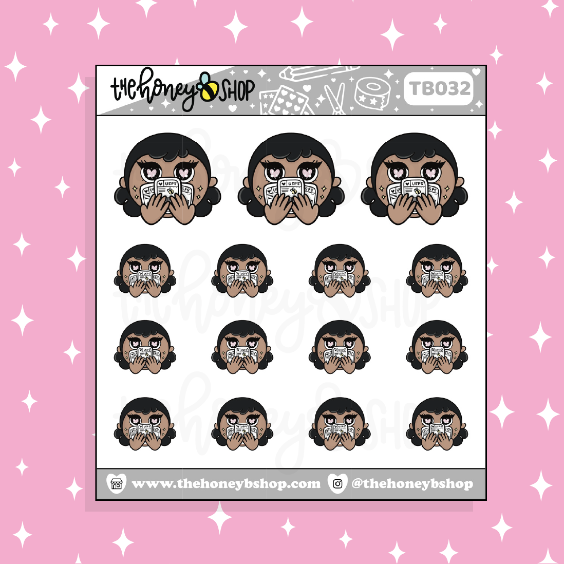 Happy Mail BabeBees Doodle Sticker | Choose Your Skin Tone!