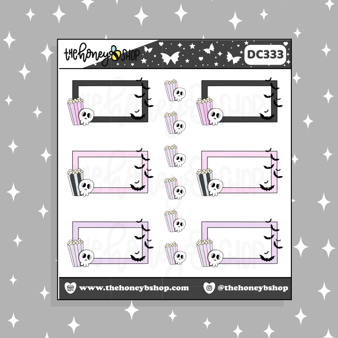 Spooky Movie Marquees Doodle Sticker
