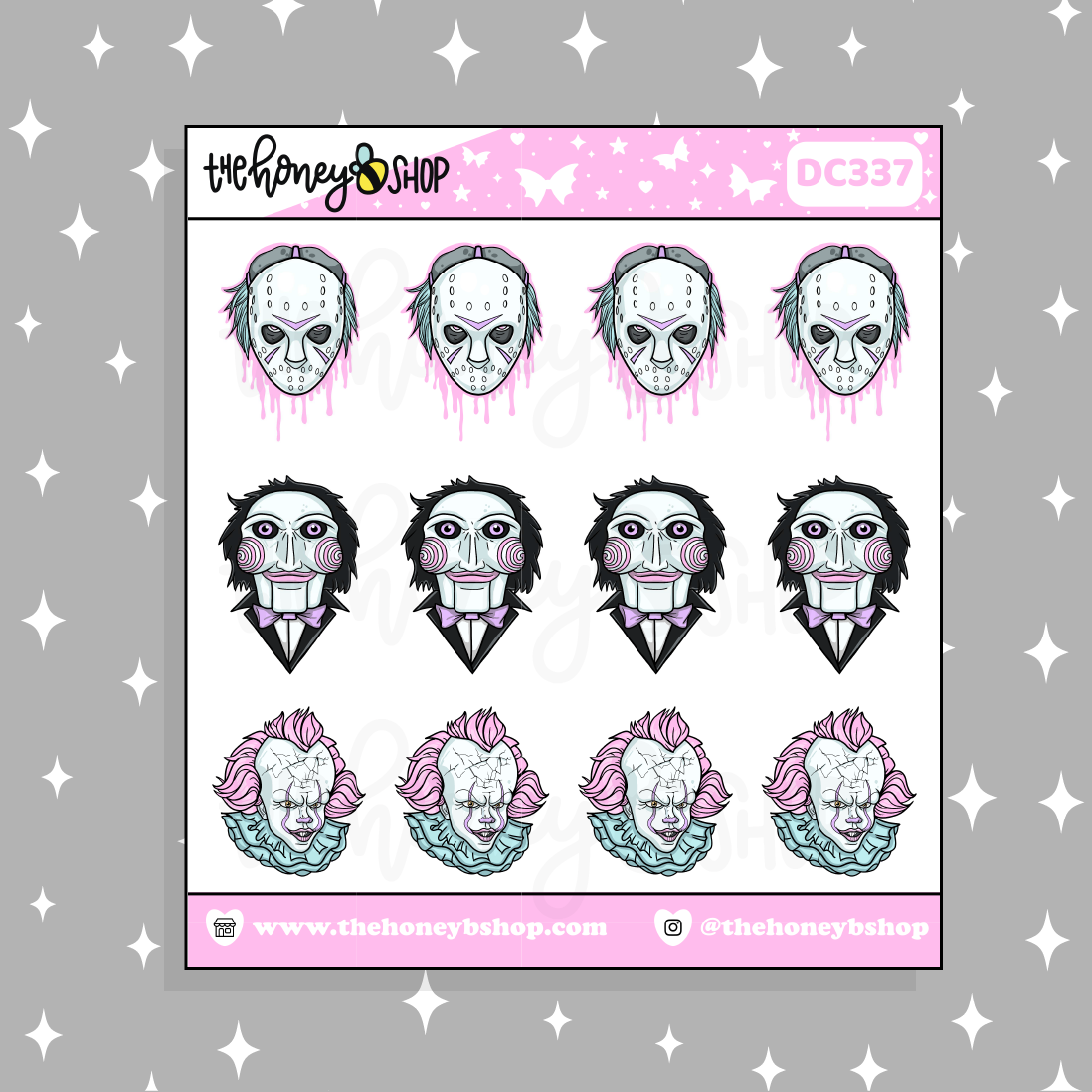 Horror Heads Doodle Sticker