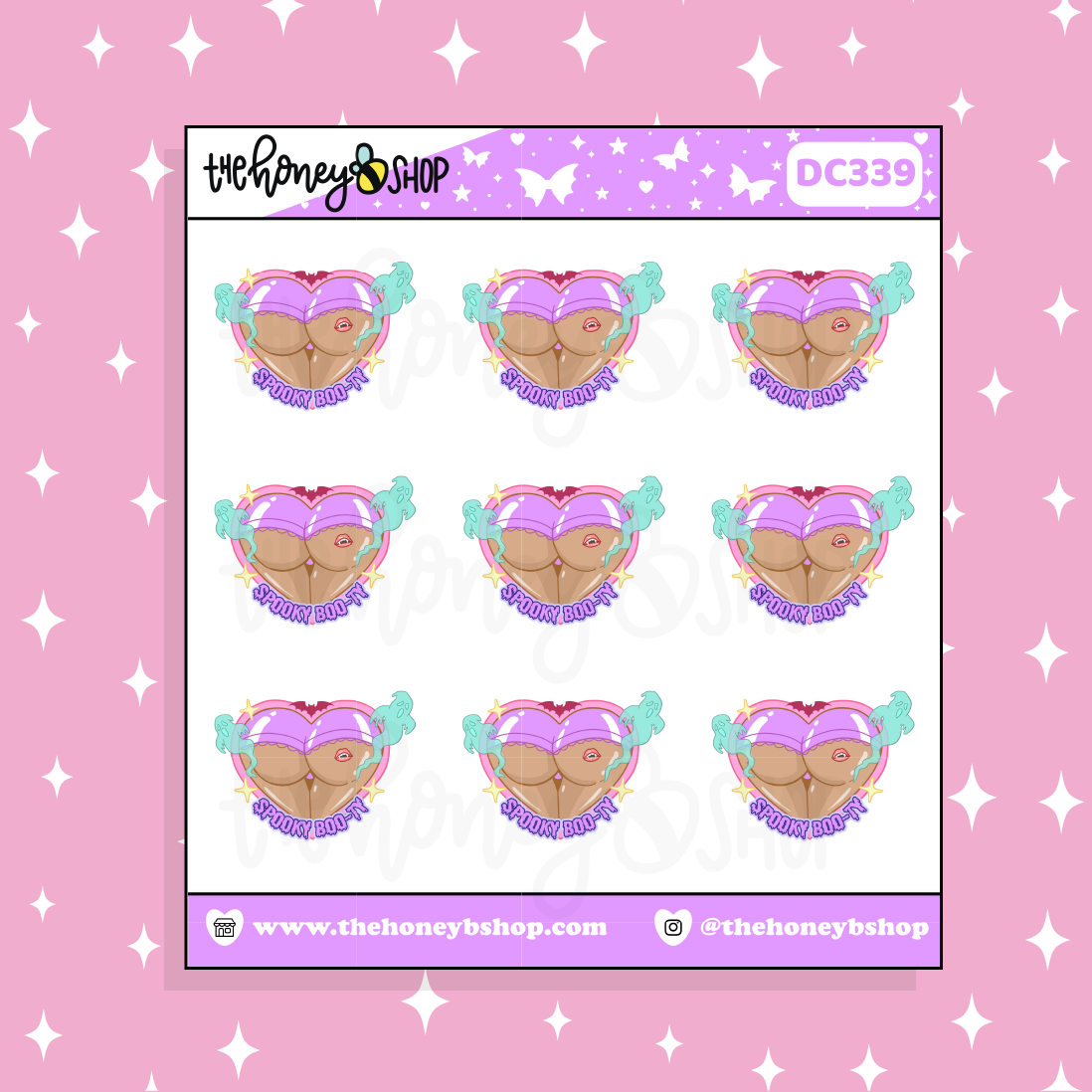 Spooky Booty Doodle Sticker | Choose your Skin Tone!