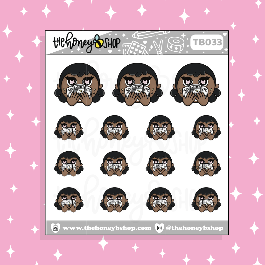 Happy Mail BabeBees Doodle Sticker | Choose Your Skin Tone!