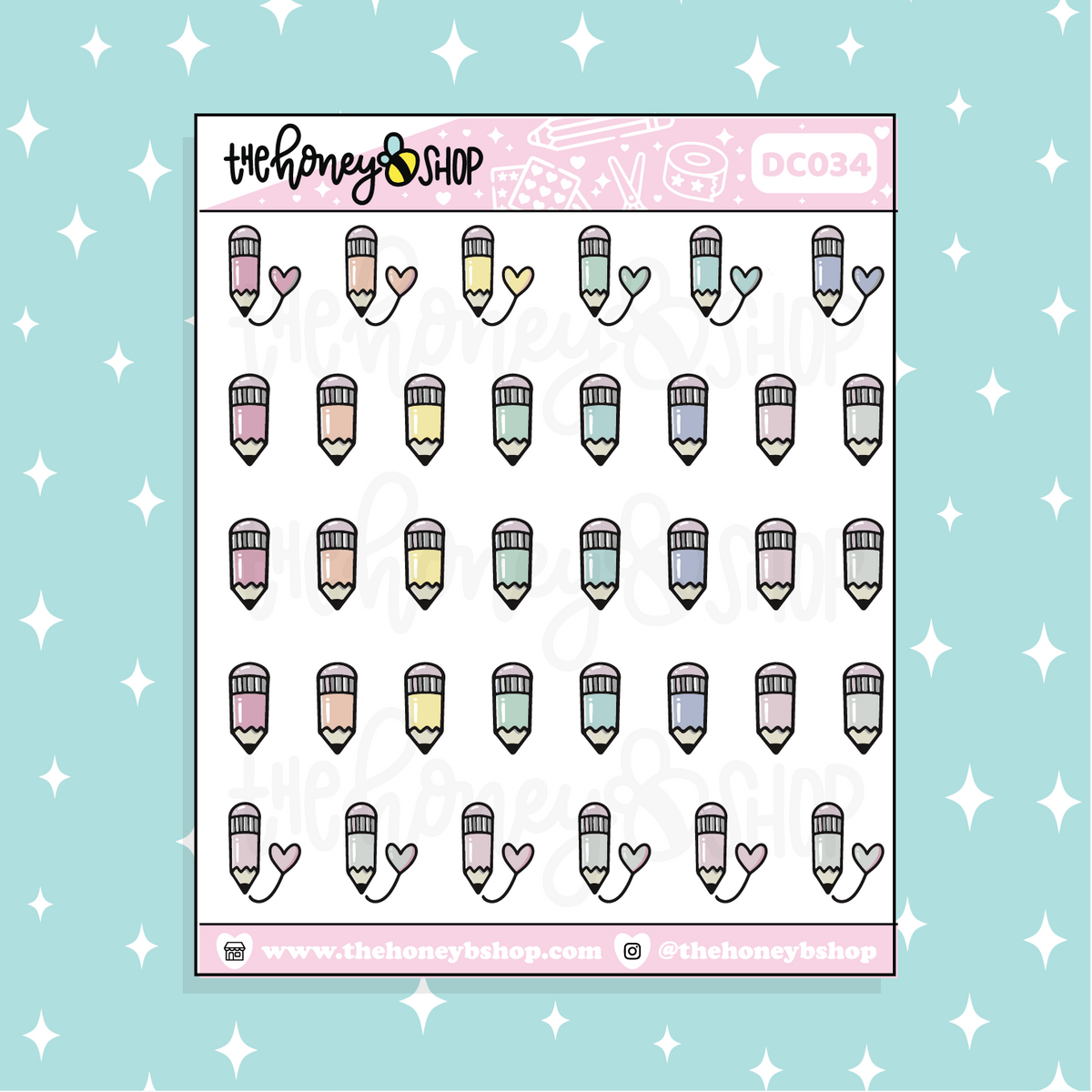 Pencil Icon Doodle Sticker