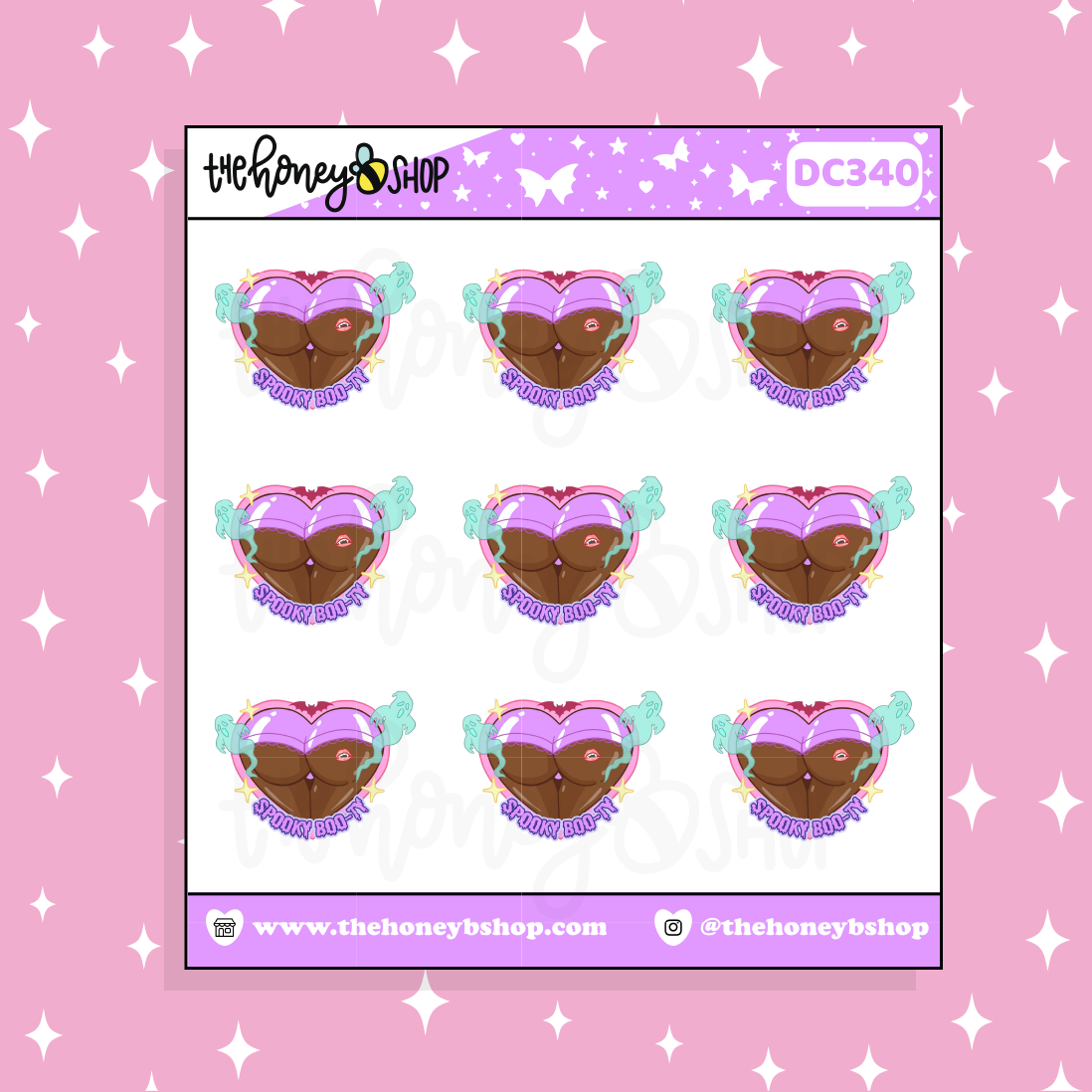 Spooky Booty Doodle Sticker | Choose your Skin Tone!