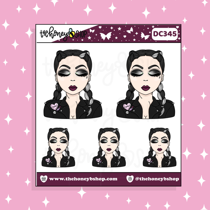 Frankie's Girlfriend Babe Doodle Sticker | Choose your Skin Tone!