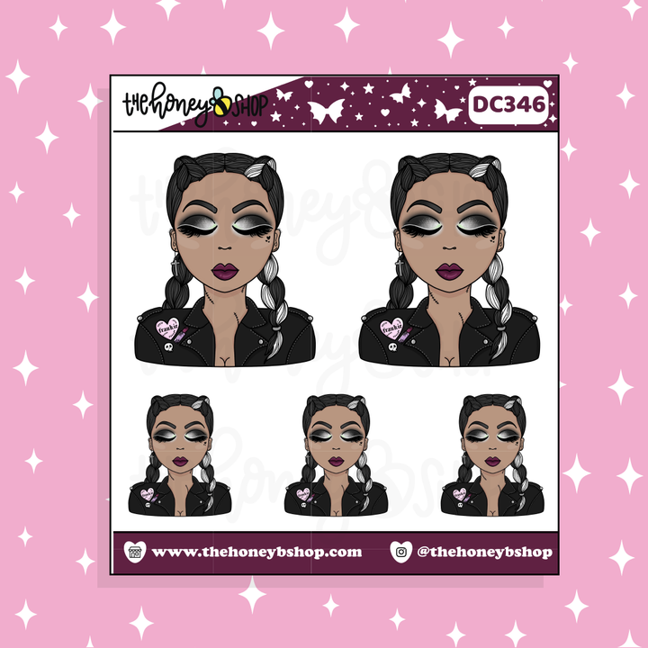 Frankie's Girlfriend Babe Doodle Sticker | Choose your Skin Tone!