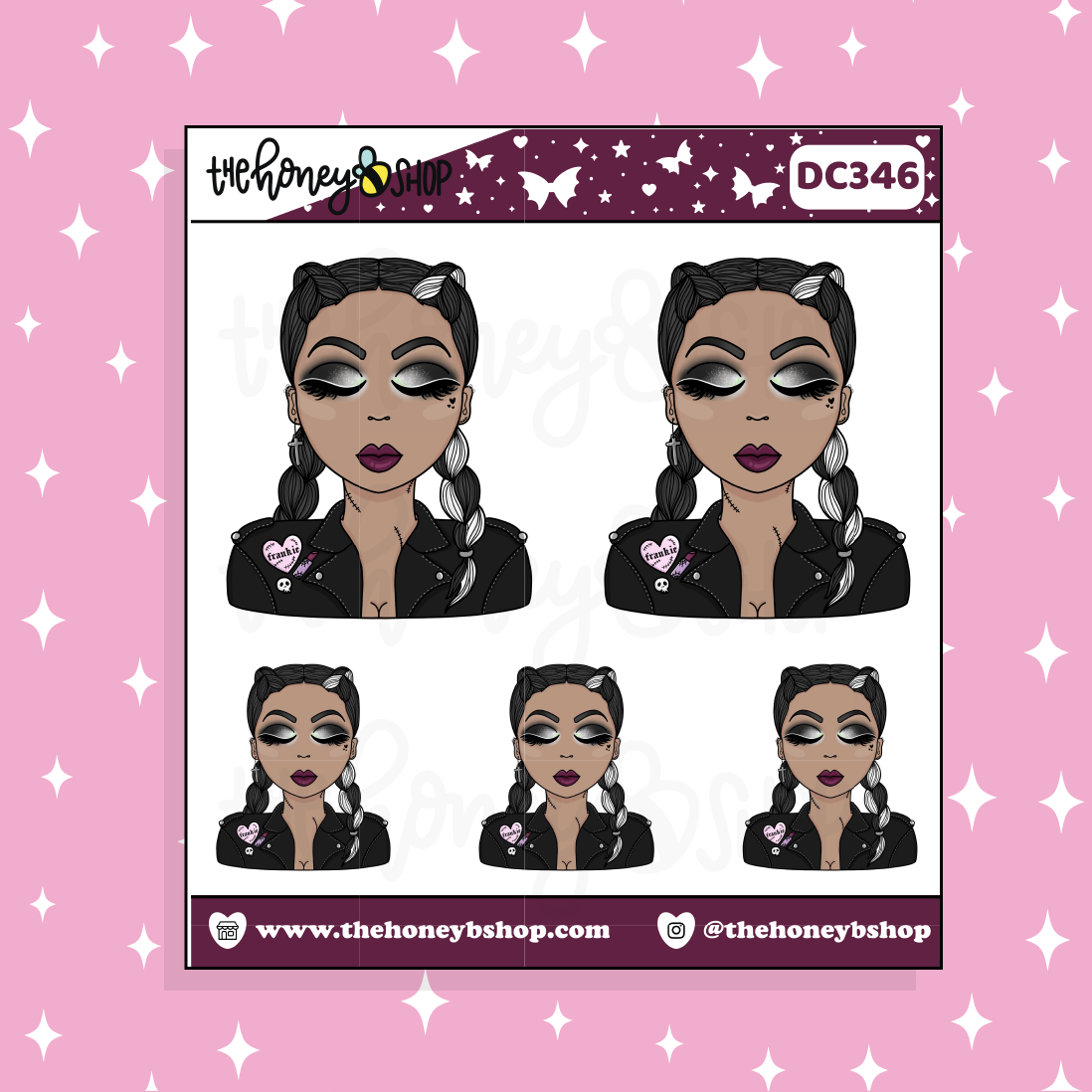 Frankie's Girlfriend Babe Doodle Sticker | Choose your Skin Tone!