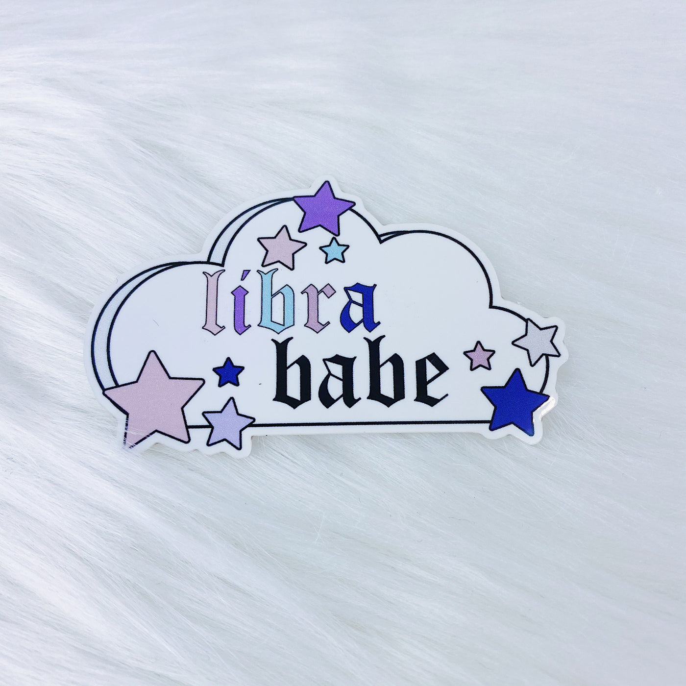 Libra Babe Zodiac Cloud Vinyl Sticker Die Cut