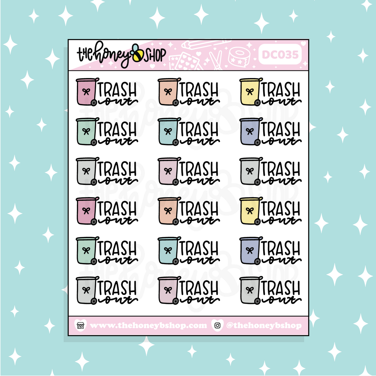 Trash Out Doodle Sticker