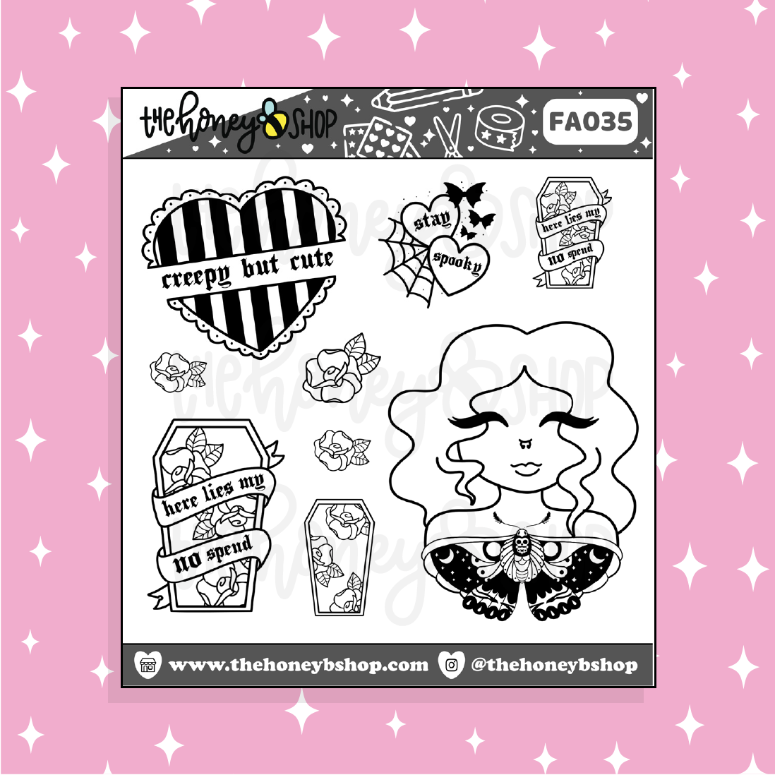 Black-Out Babe Deco Doodle Sticker