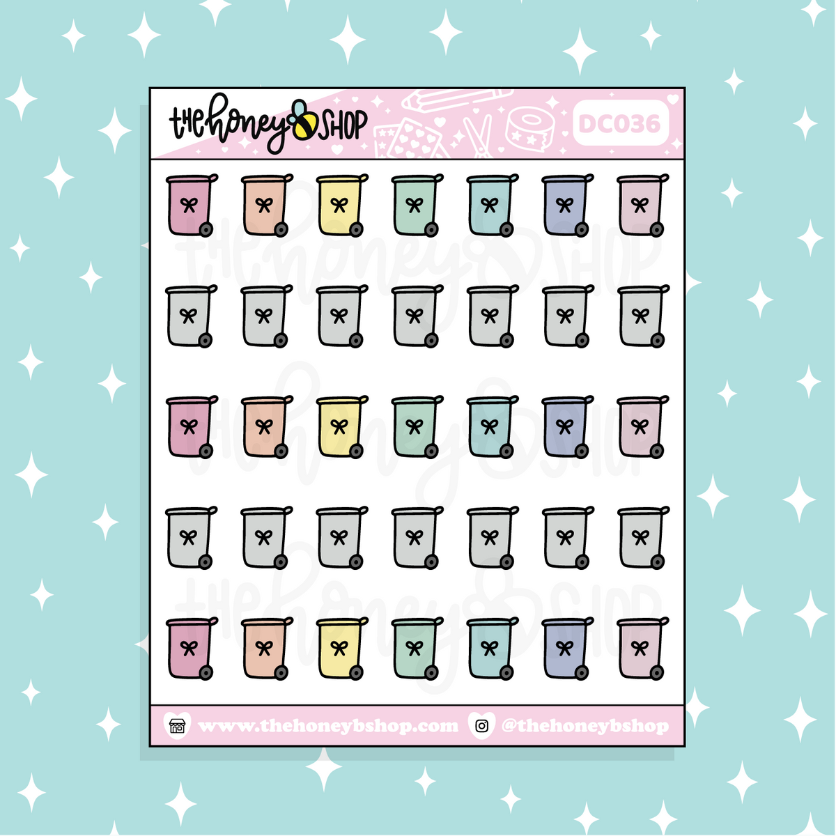 Trash Can Icon Doodle Sticker
