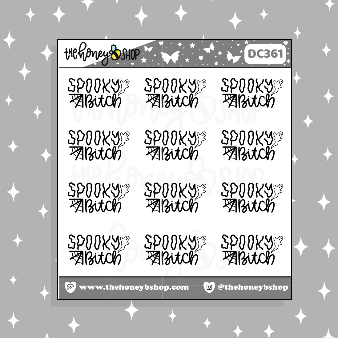 Spooky Bitch Doodle Sticker