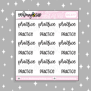Let Practice Sticker Practice Lettering Doodle Sticker – TheHoneyBShop