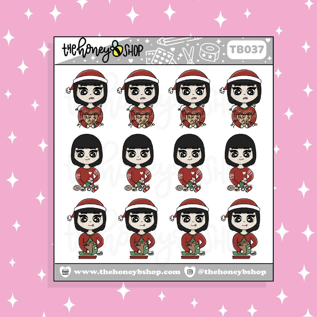 Christmas Activities BabeBees Doodle Sticker | Choose Your Skin Tone!
