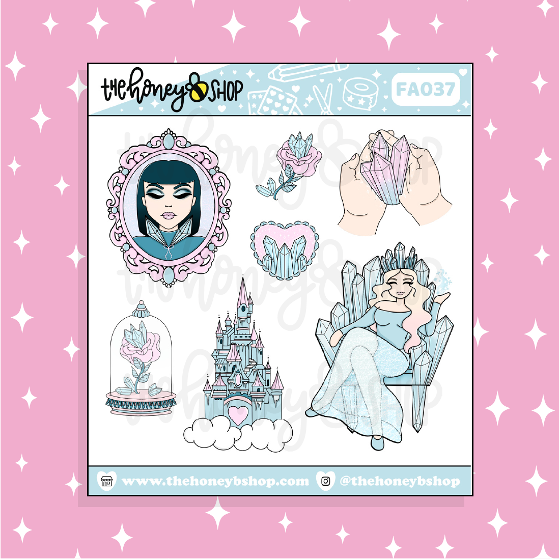 Ice Queen Babe Doodle Sticker | Choose your Skin Tone!