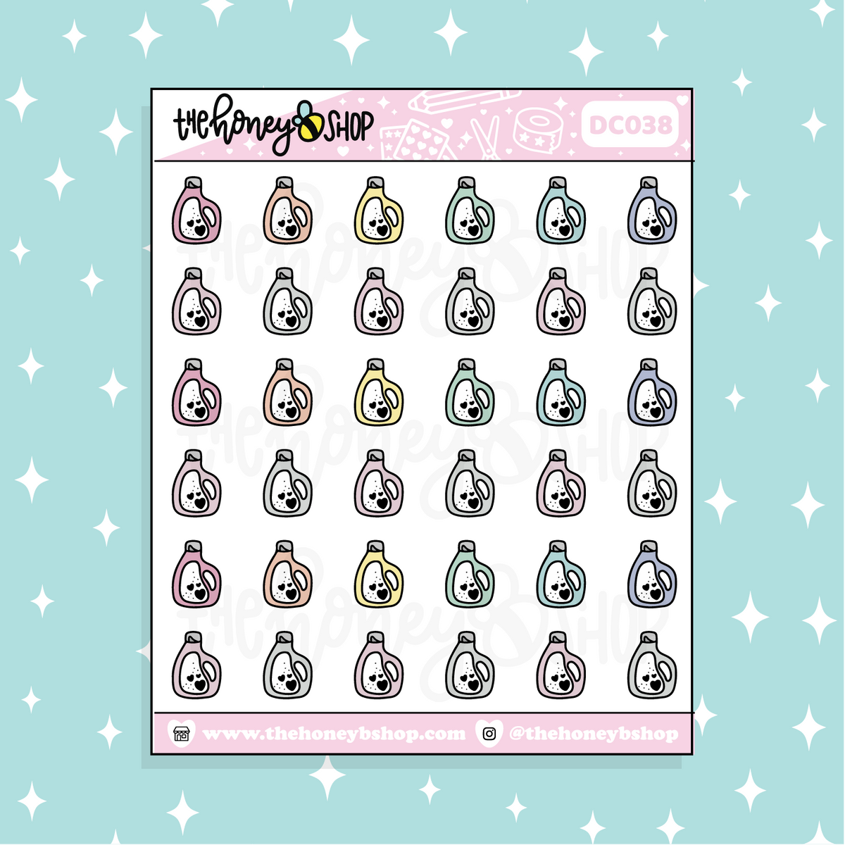 Laundry Detergent Icon Doodle Sticker