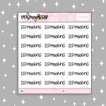 IEP Meeting Lettering Doodle Sticker