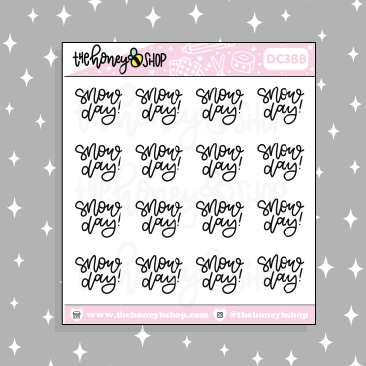 Snow Day Lettering Doodle Sticker