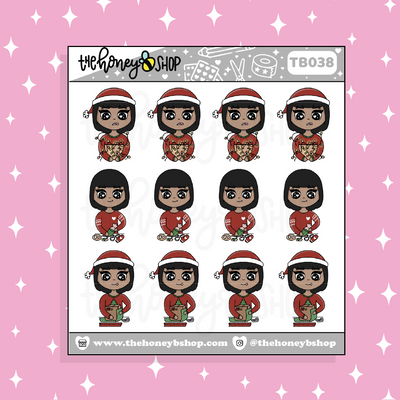 Christmas Activities BabeBees Doodle Sticker | Choose Your Skin Tone!