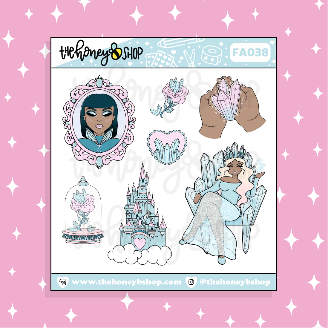 Ice Queen Babe Doodle Sticker | Choose your Skin Tone!
