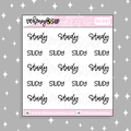 Study Lettering Doodle Sticker