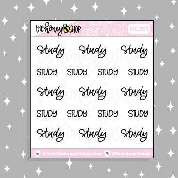 Study Lettering Doodle Sticker – TheHoneyBShop