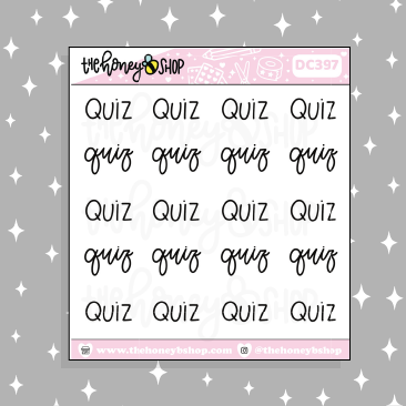 Quizon Lettering Quiz Lettering Doodle Sticker – TheHoneyBShop