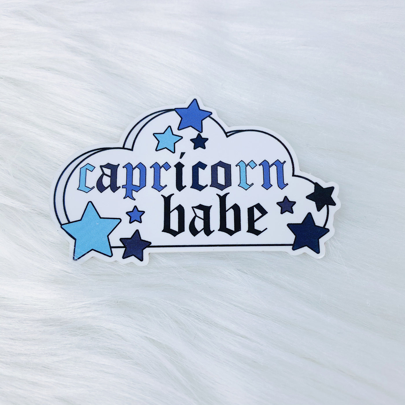 Capricorn Babe Zodiac Cloud Vinyl Sticker Die Cut