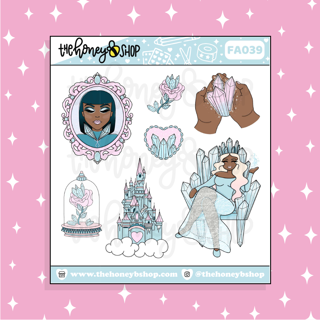 Ice Queen Babe Doodle Sticker | Choose your Skin Tone!