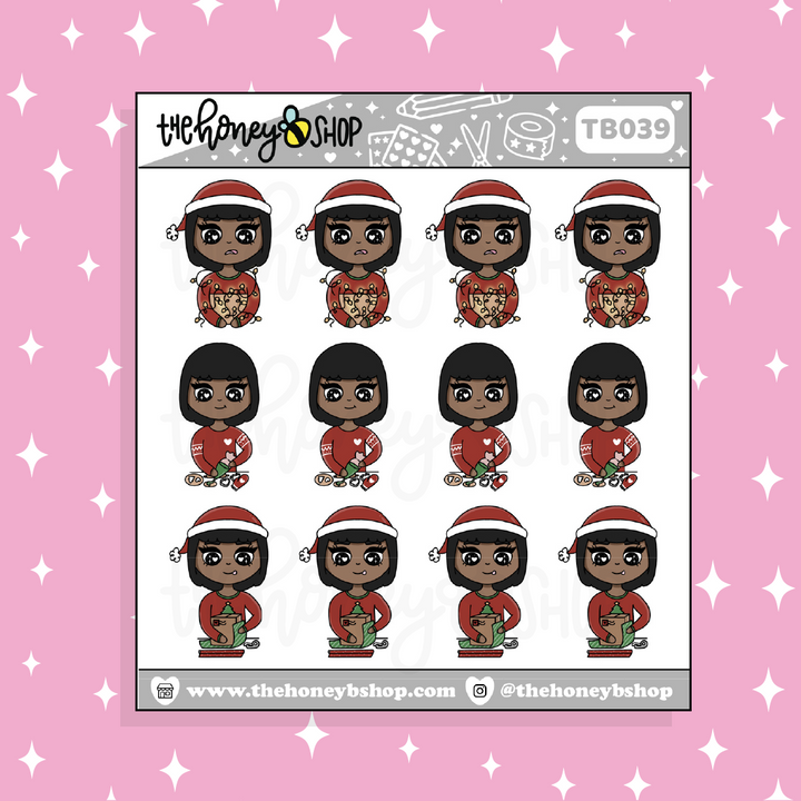 Christmas Activities BabeBees Doodle Sticker | Choose Your Skin Tone!