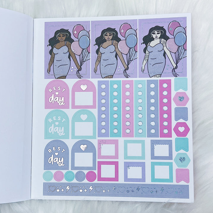 Celebration Sticker Book | Matte Sticker Paper | 10 Pages | Holo Foiled