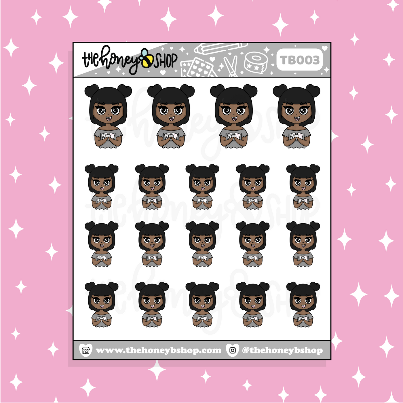 Stickers Galore BabeBees Doodle Sticker | Choose Your Skin Tone!