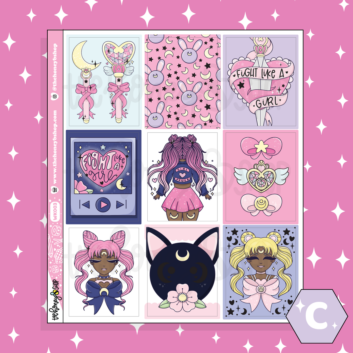 Fight Like A Girl Weekly Kit | Choose Your Sheet Option! | Holographic Foil