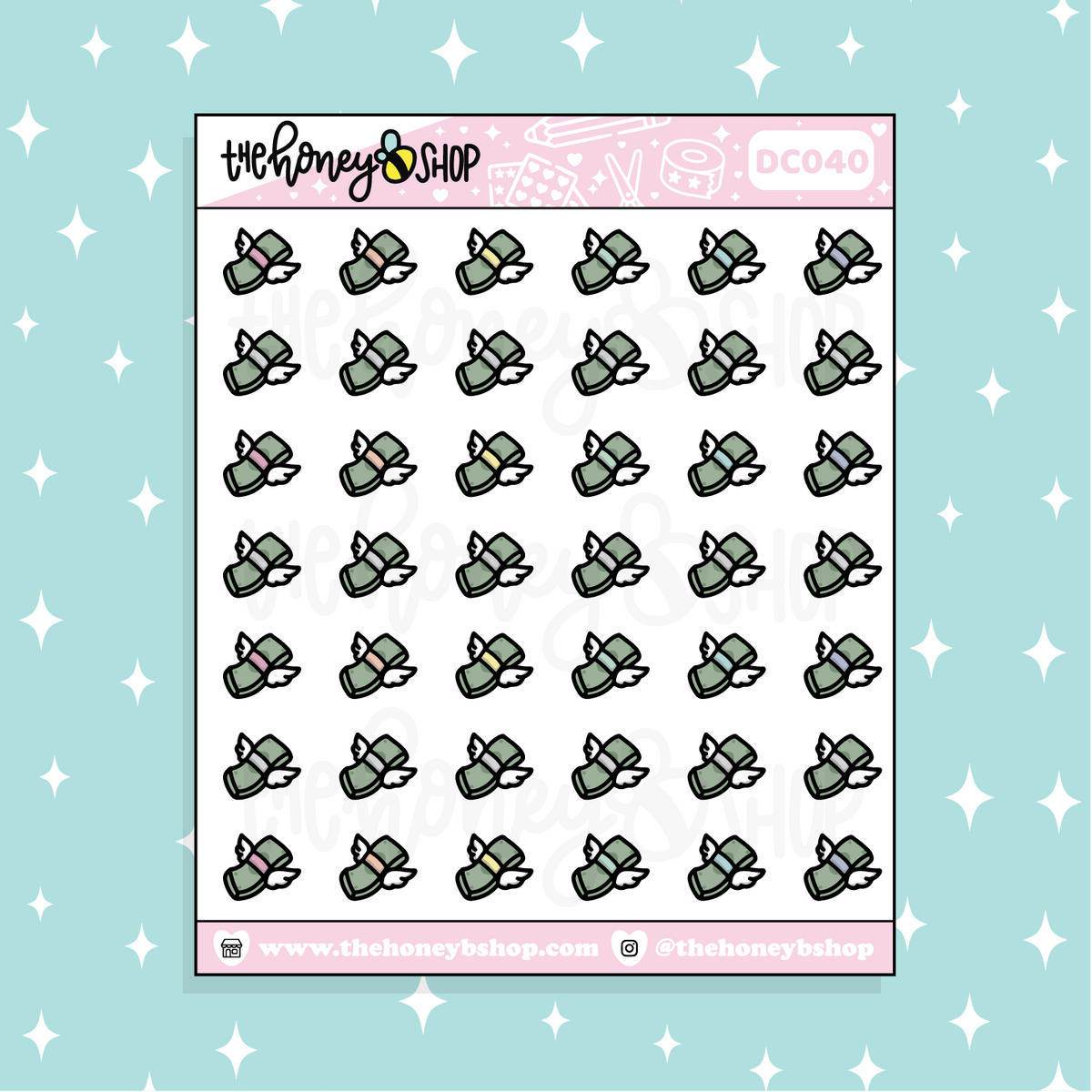 Dollar Bills Icon Doodle Sticker