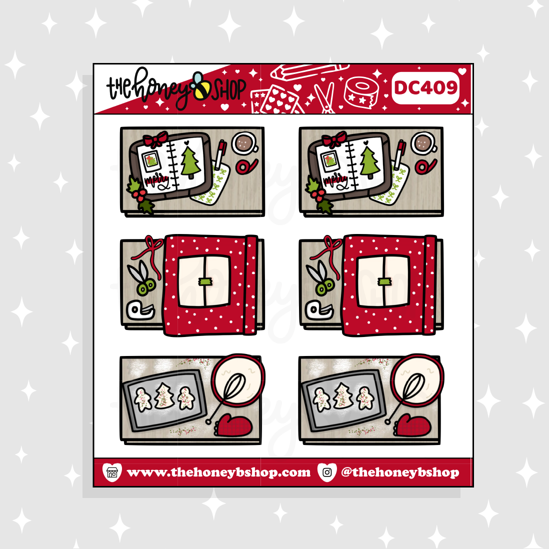 Traditional Christmas Flat-Lays Doodle Sticker